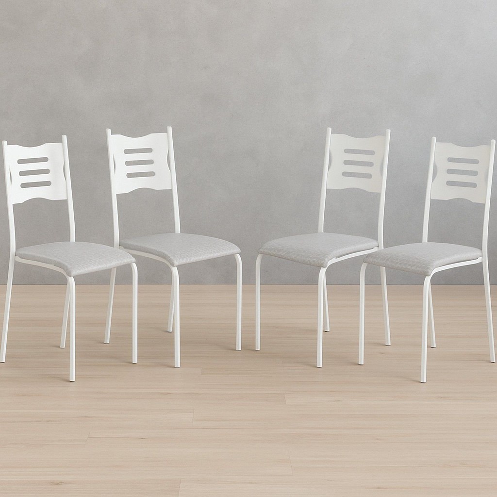 Kit 4 Cadeiras para Cozinha e Sala de Jantar 542.slp em Oferta na Shopee