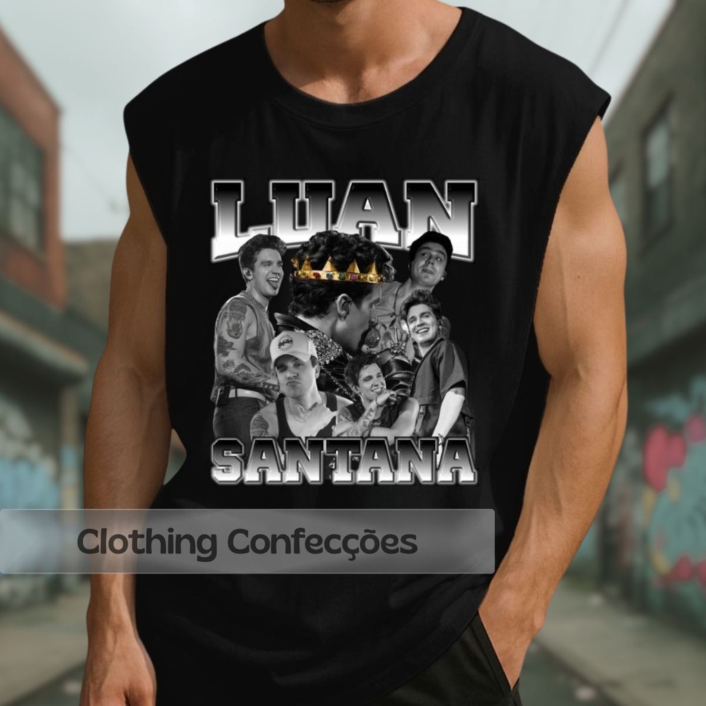 Camiseta Cavada Oversized Luan Santana Deja Vu Meteoro Album
Regata Machão Em Algodão