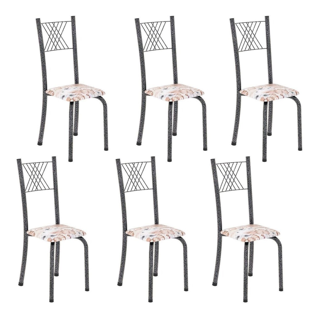 Kit 6 Cadeiras para Sala de Jantar Sara em Oferta na Shopee