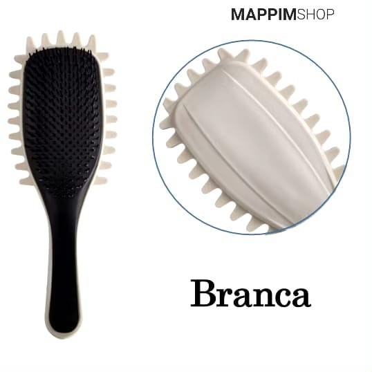 Escova Onda Finalizadora Beauty Flash Definição de Cachos e Finalização Para Cabelo Cacheado Crespo(BRANCA)
