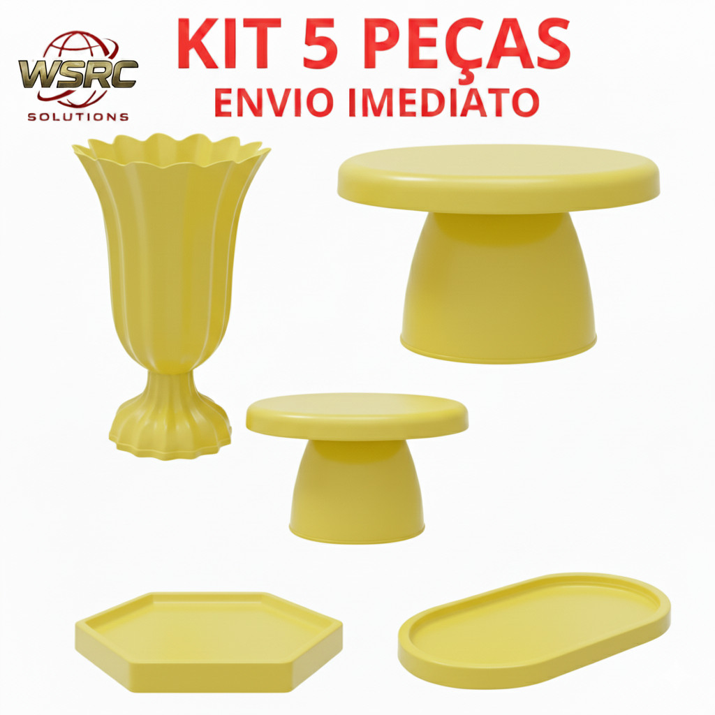 KIT 5 Peças Decoração de Aniversário Festa Casamento Novidade Boleira Cake Bandeja Decorstivos em Oferta na Shopee