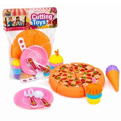 Conjunto De Comidinhas Divertido Com Doces E Pizza Variados De Brinquedo Castela