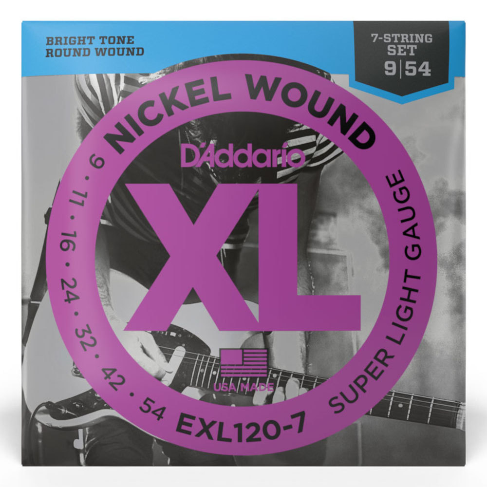 Encordoamento para Guitarra 7 Cordas D'Addario EXL120-7