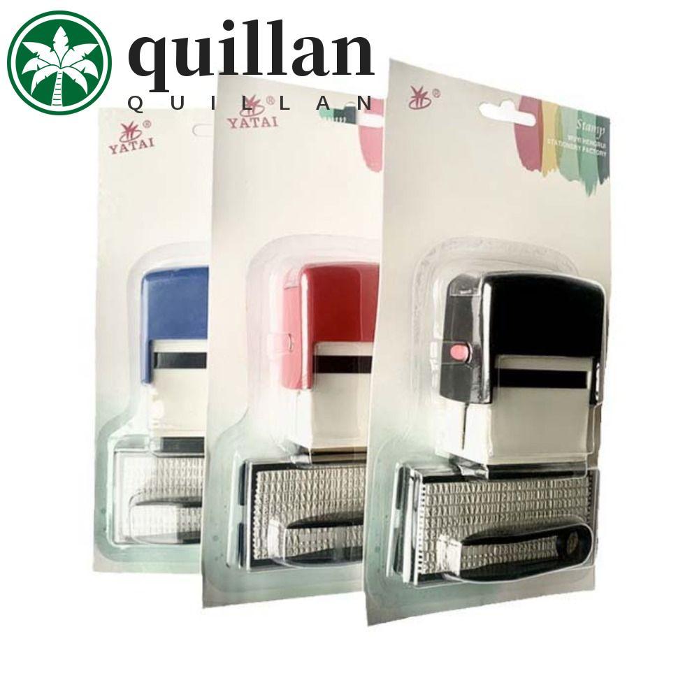 QUILLAN Carimbo Personalizado , Kit De DIY De Endereço Comercial De Carta De Nome , Com Pinça De Borracha