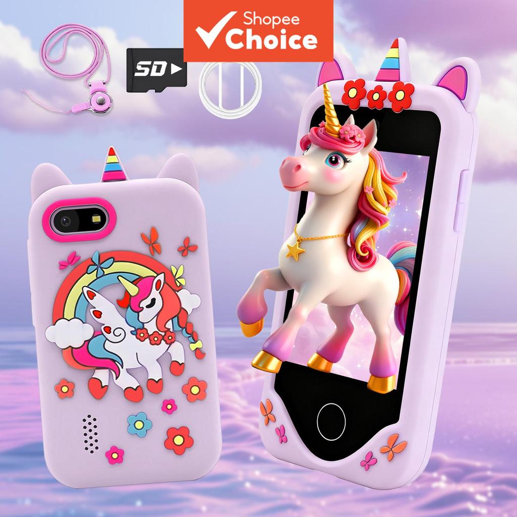 Smartphone Inteligente Infantil com Tela Touch de 2.8, Jogos Musicais e de Quebra-Cabeça, Presente de Natal ou