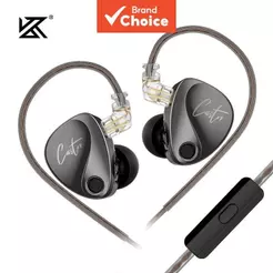 Fones De Ouvido KZ Castor Com Fio Intra-Auricular HiFi Dual Dynamic Balanced Armor Ajustáveis Monitor Cancelamento De Ru