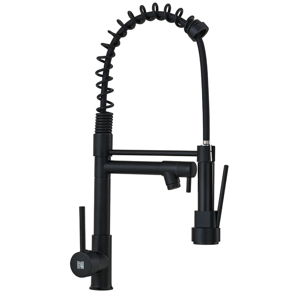 Torneira Cozinha Gourmet Monocomando Spray Extensor Preta
