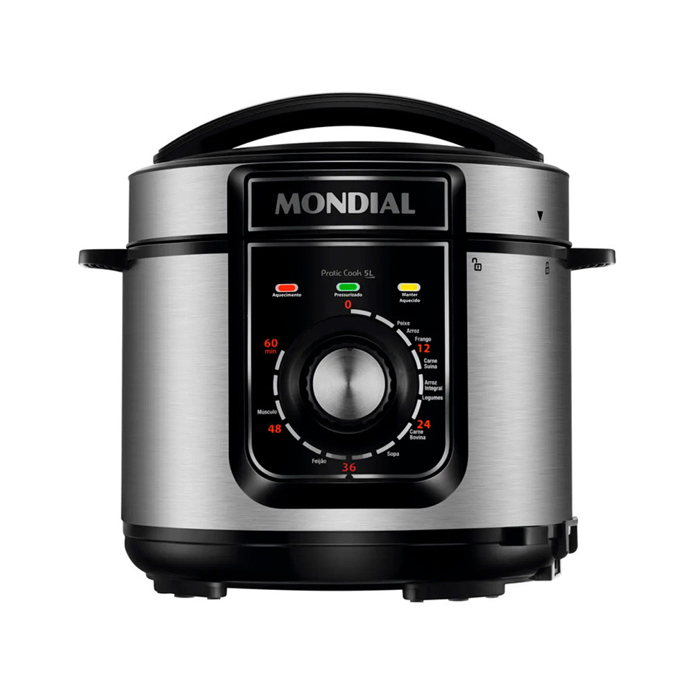Panela de Pressão Elétrica Mondial 5L PE-48-5L-I 900w 127v