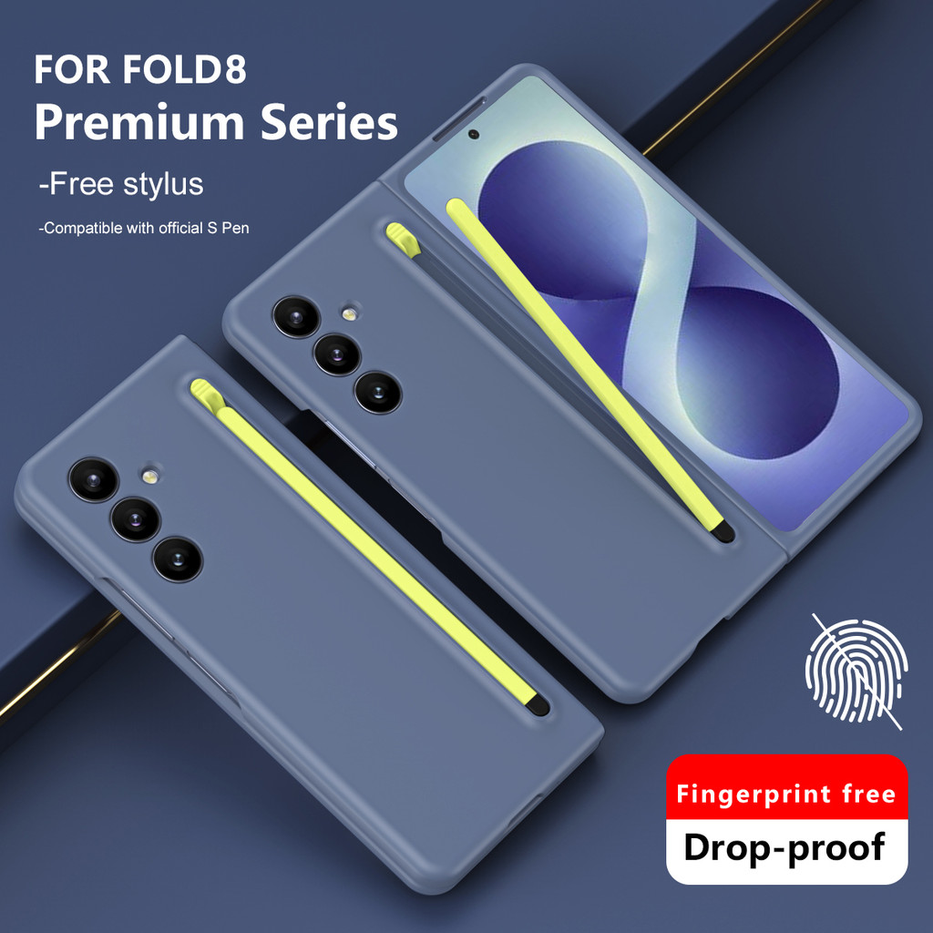 Capa De Telefone Dobrável De Silicone Líquido Para Samsung Galaxy Z Fold 8 Ultra 7 6 5 4 3 Fold7 Fold8 5G Com Slot Canet