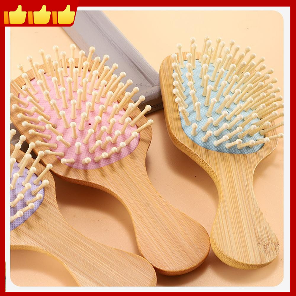Pente De Cabelo Portátil Suave , Leve , Almofada De Ar , Escova De Remo , Natural , Resistente Ao Desgaste , Massagem Pa