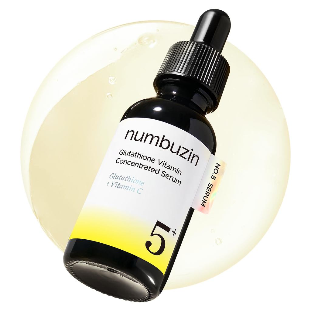numbuzin No.5 Sérum Concentrado de Vitaminas, Cuidado para Manchas Escuras, Sérum de Glutationa e Vitaminas, Cuidados co