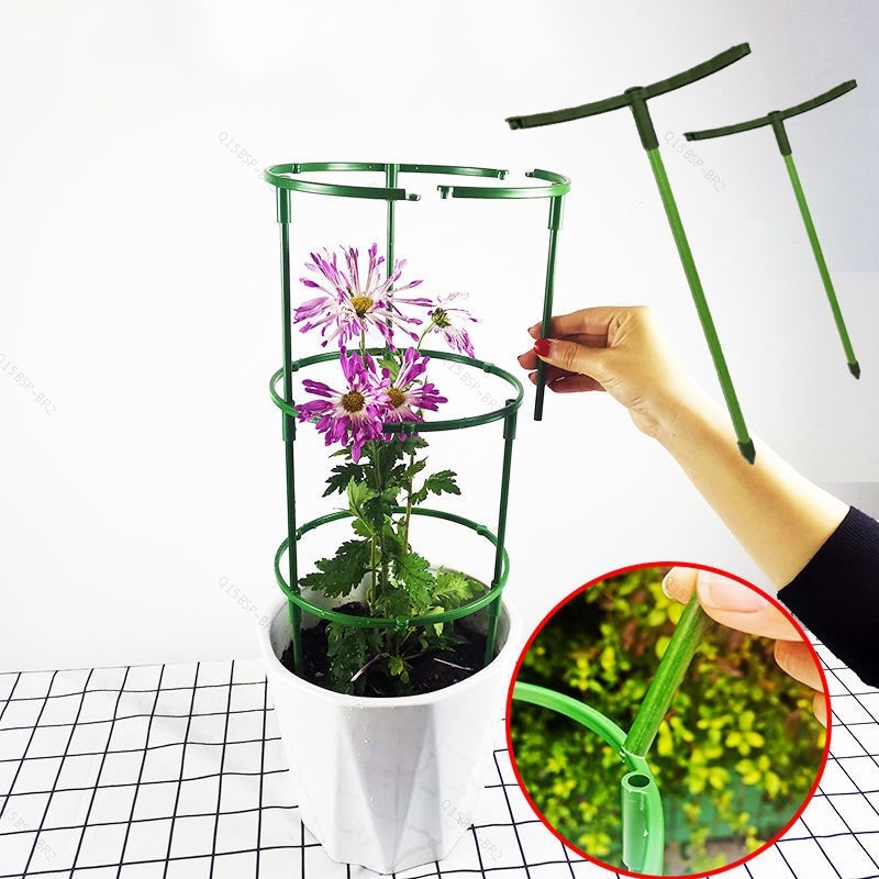 2/5 Pçs Flores Plástico Planta Suporte Pilha Redondo Para Tomate Estufa Arranjo Haste Pomar Jardim Bonsai Ferramenta BR1