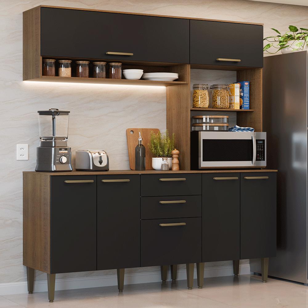 Armário de Cozinha Completa 165 cm Lille Madesa 01