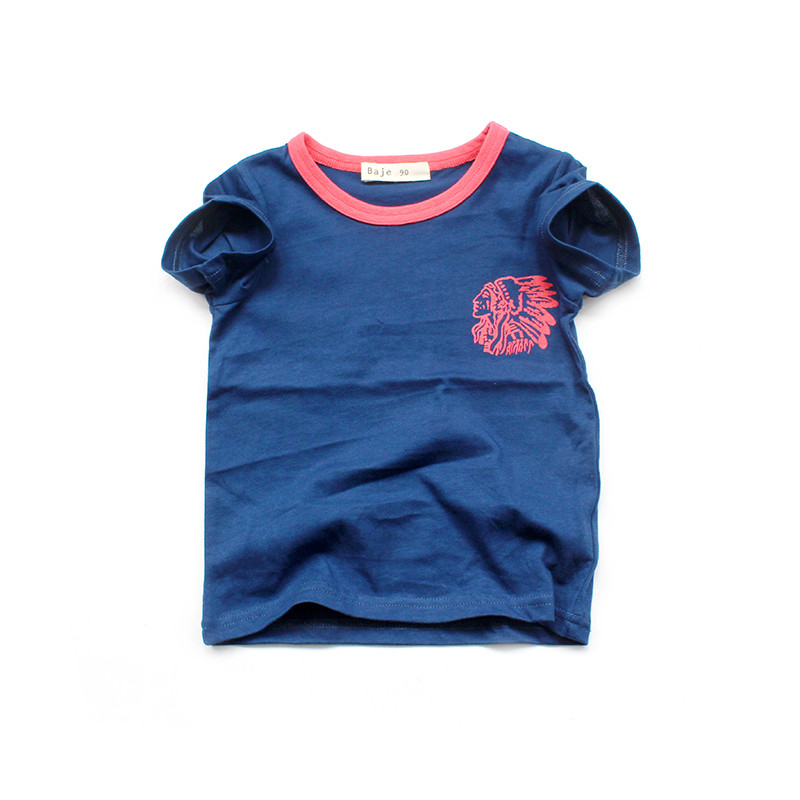 Estilo japonês meninos verão camiseta crianças estilo indiano puro algodão camiseta bebê All-Match camiseta na moda