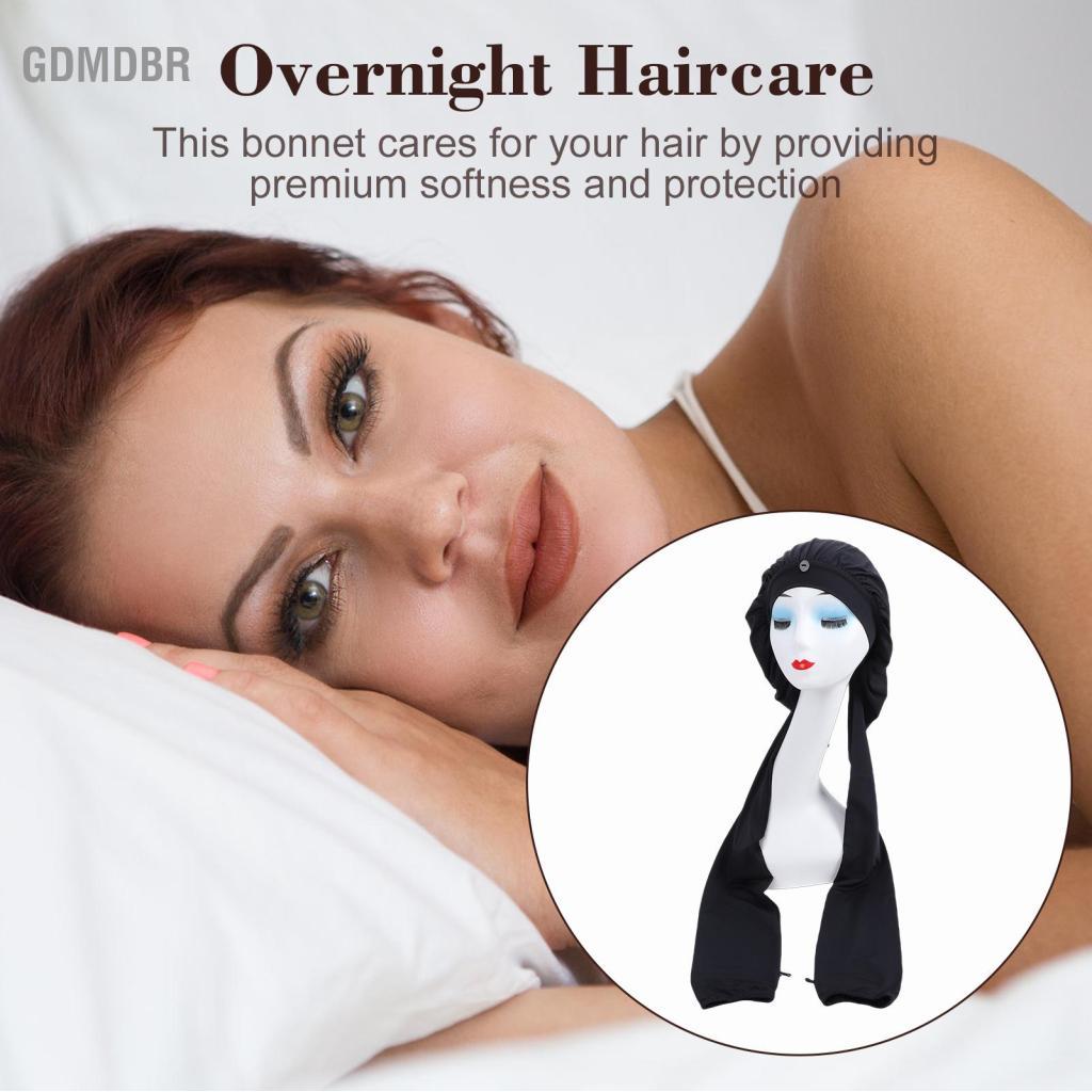 Gdmdbr Funien Touca de dormir respirável para cabelo longo, para mulheres, gorro elástico, proteção para dormir,