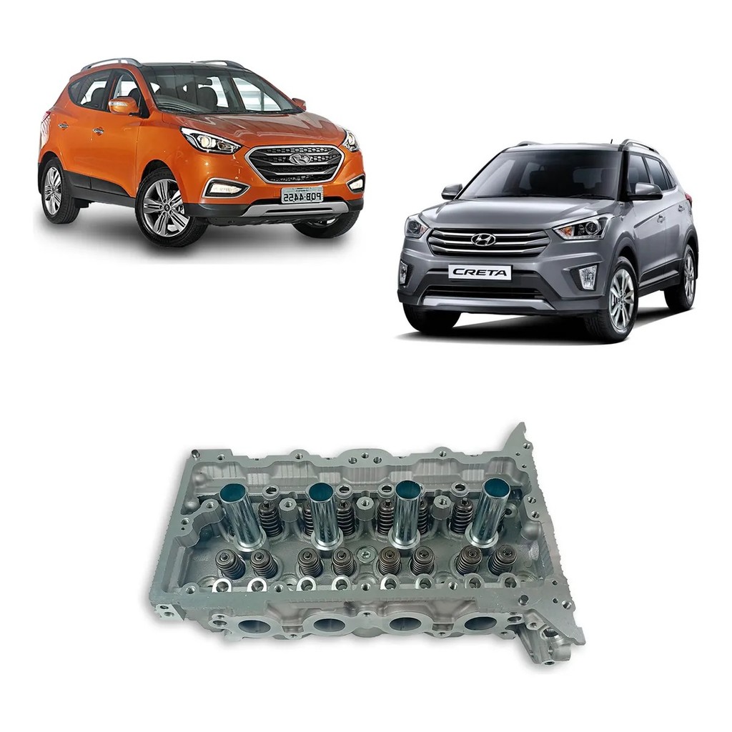 Cabeçote X35 Sportage Elantra Creta Tucson I30 2.0 1.8 16 Valvulas 2012 2013 2014 2015 2016 A 2021