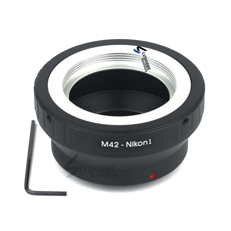 Anel adaptador M42-N1 adequado para lente de parafuso M42 para Nikon Micro corpo único V1V2V3J3J4J5 com parte superior