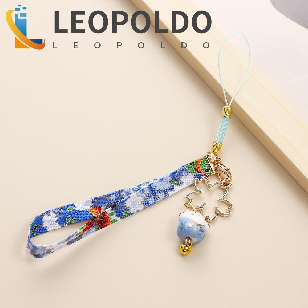 LEOPOLDO Estilo Japonês Pingente Saco Pendente Criativo Flores De Cerejeira Decoração Cerâmica Pano Chaveiro Do Carro