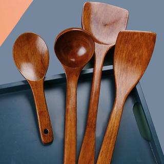 Utensílios de cozinha de madeira espátula de madeira antiaderente Pan espátula de madeira colher cozinhar espátula de ar