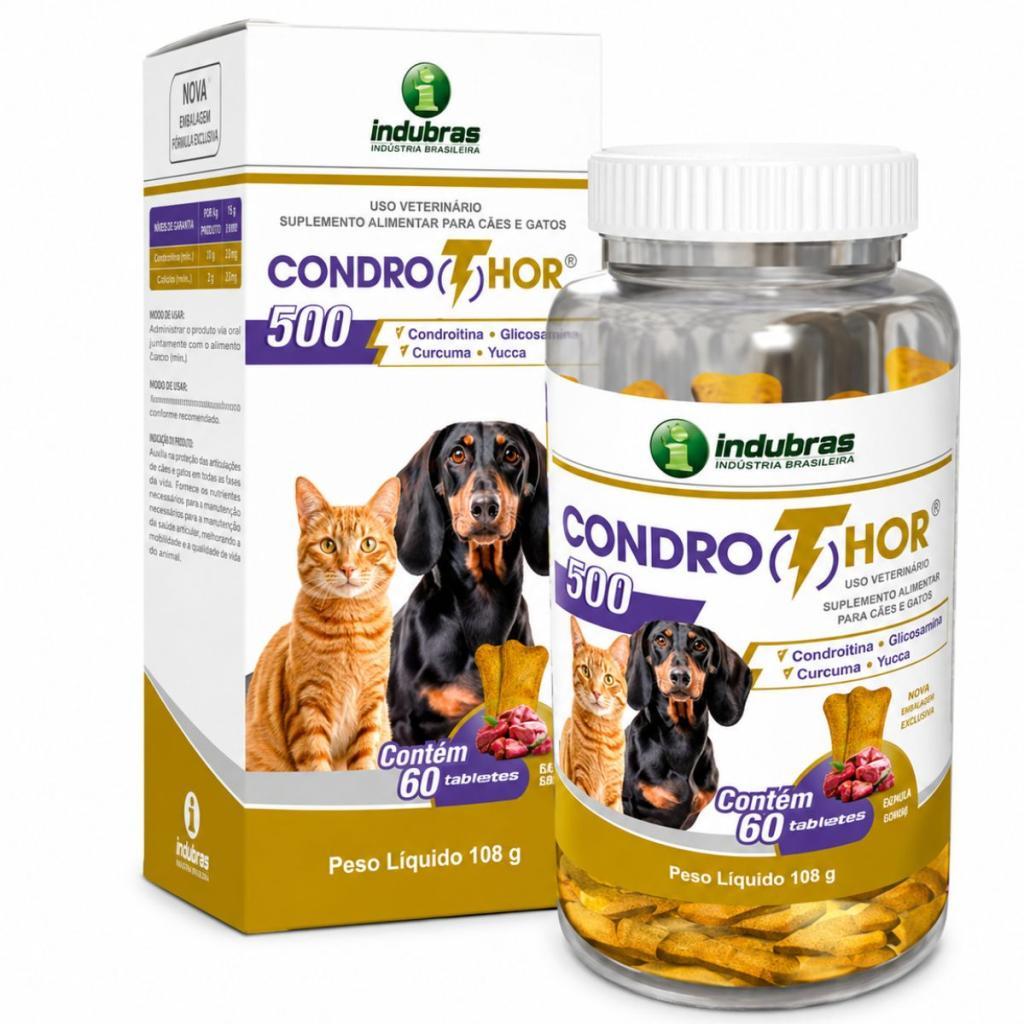CondroThor 500 Indubras Articulações Cães Gatos 60 Comp