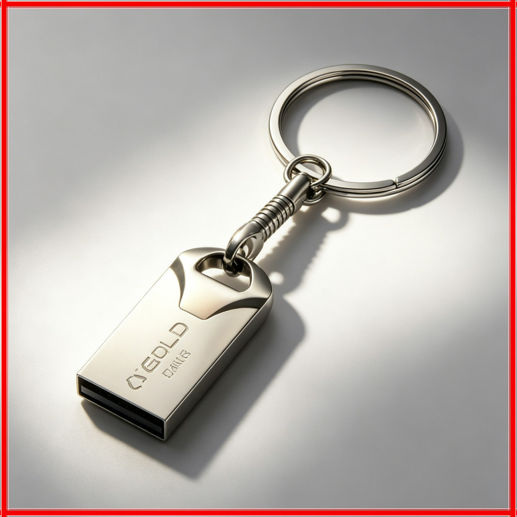Mini Pendrive Metálico com Chaveiro A'Gold Alta Velocidade Várias Capacidades