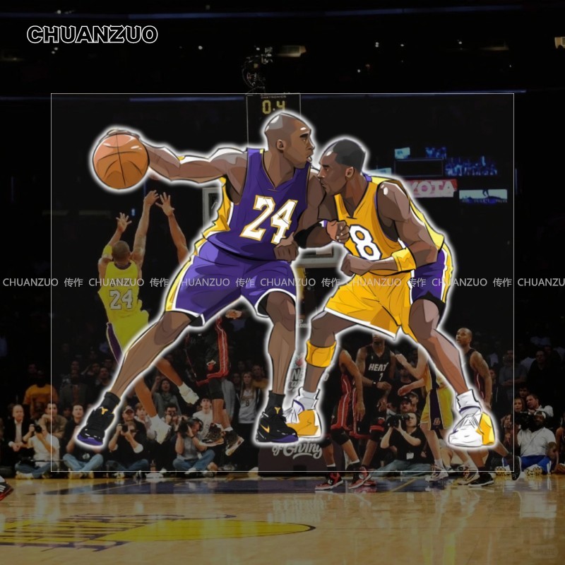 Mamba Negra Kobe Bryant No. 8 Não. 24 ventiladores adesivo de carro NBA decoração de adesivo de carro 6.24