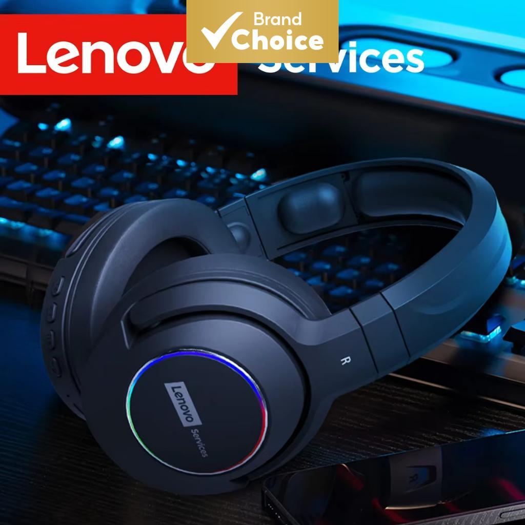 Fone de Ouvido Gamer Lenovo 2.4G, 3 Modos Sem Fio RGB, com Microfone ENC, Latência Baixa, Bateria 42H, para PC/PS/Switch