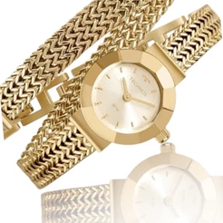 Relógio Feminino Technos Mini Dourado Aço Inox Fundo Dourado Analógico Original Presente 5Y20IP4X