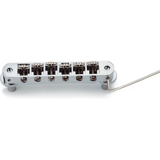     Ponte de guitarra Guyker Tune-O-Matic, com ranhuras para cordas com roletes, espaçamento entre cordas de 10,5 mm, di