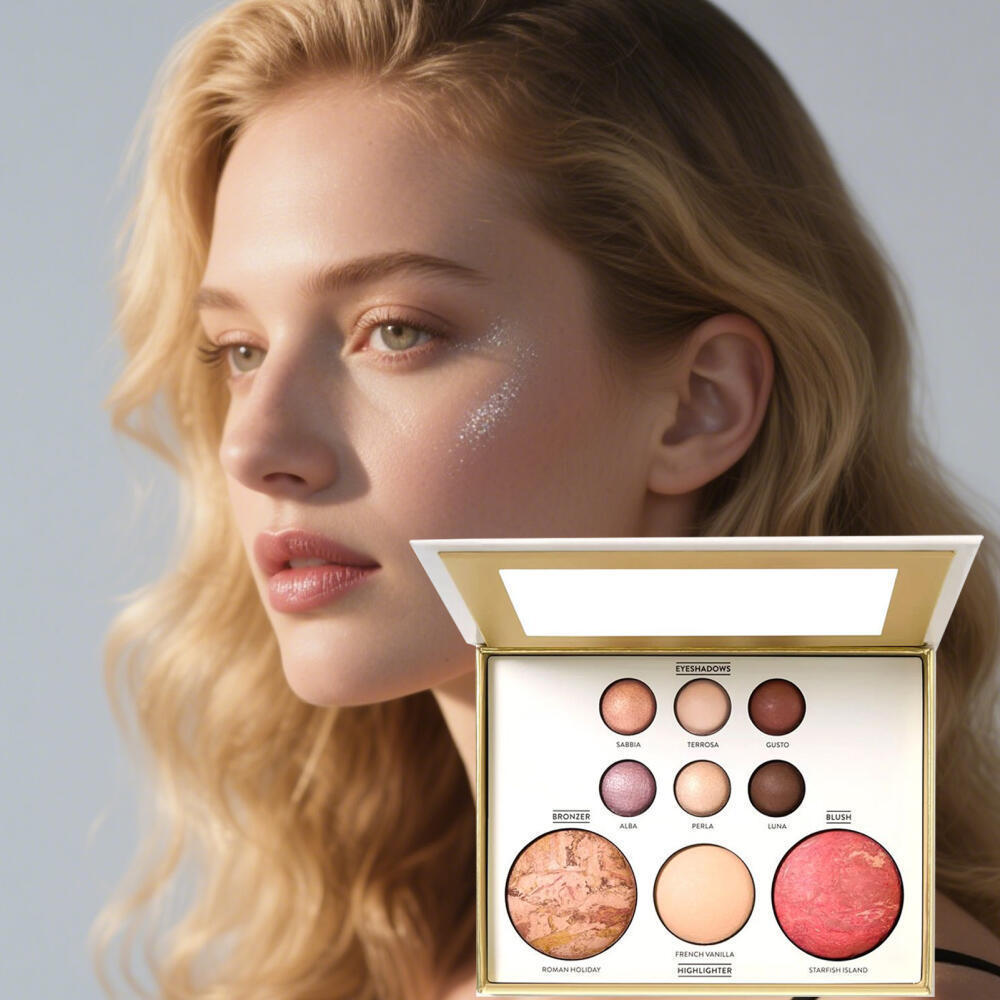 Paleta de Maquiagem Multifuncional com Sombra, Contorno, Blush, Iluminador e Brilho para Pálpebras em Um; Versátil PEXC