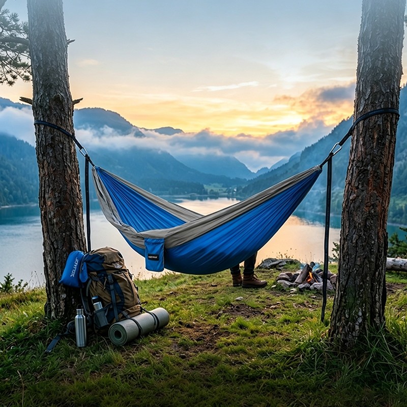 Rede de descanso 300kg - Nylon 210T - Ideal para Lazer, Camping e Aventura na Selva