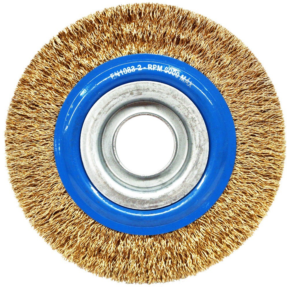 Escova circular ondulada latonada 152,4 x 19 mm - Norton