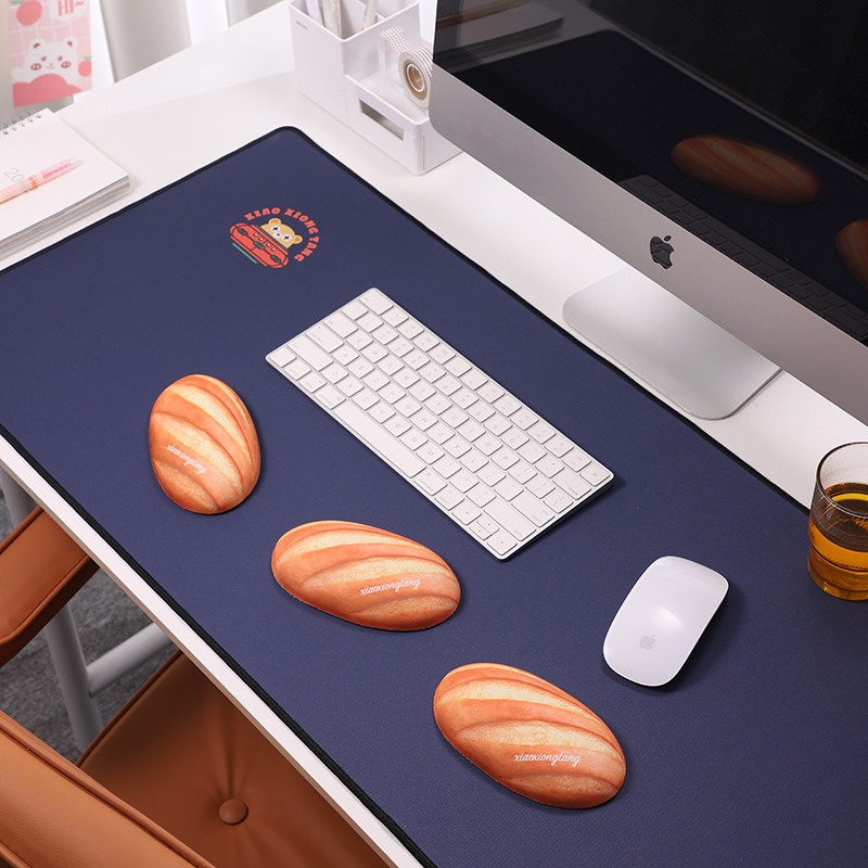 Pão Silicone suporte de pulso escritório apoio de pulso almofada Oversized Mouse Pad menina teclado palma resto bonito