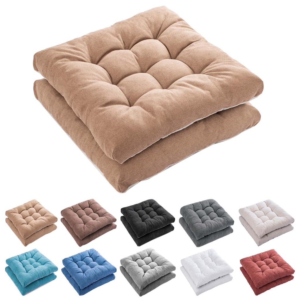 Imagem Almofada De Assento De Chão Quadrado 55X55Cm Meditação De Ioga Espessa Macia Pufe Tufado De Veludo Tatami Leitura Cadeir