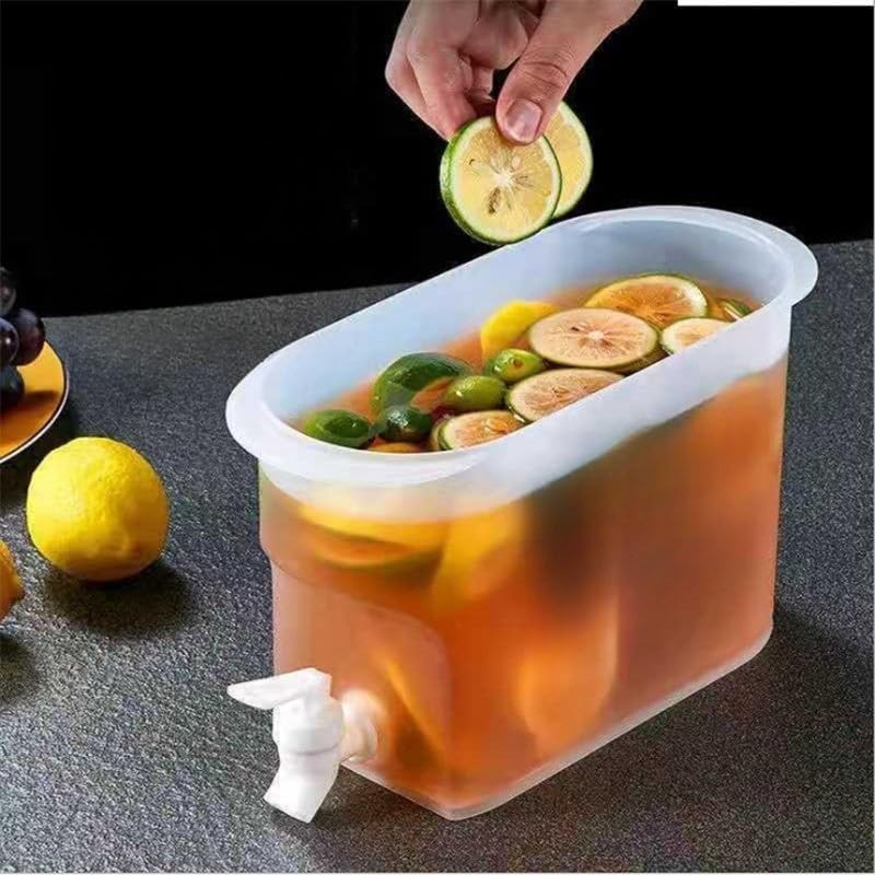 Suqueira Plastica Com Tampa Para Geladeira Com Torneira Capacidade 3 litros
