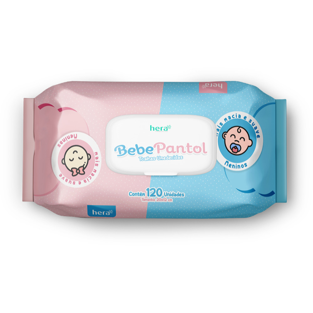 Toalhas Umedecidas BebePantol 120 unidades Hera em Oferta na Shopee