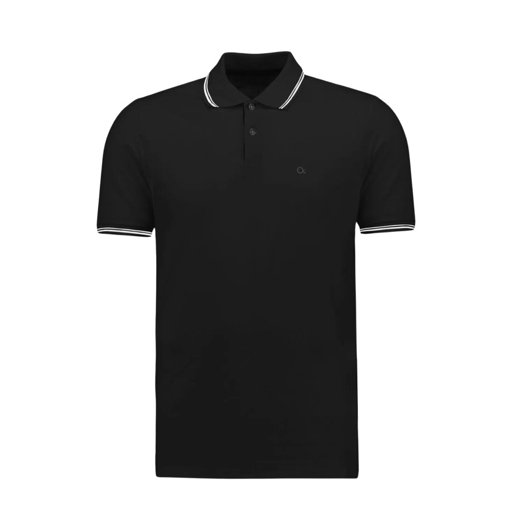 Polo Ogochi Essencial Slim Preto/Branco