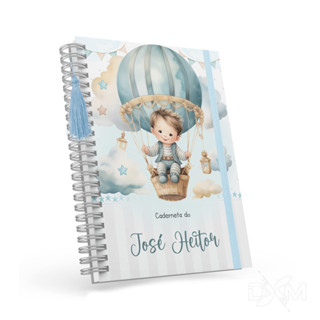 Caderneta de Vacina/Saúde Completa Personalizada com Nome - Capa Dura - Tema Menino Baloeiro 01 - DR em Oferta na Shopee