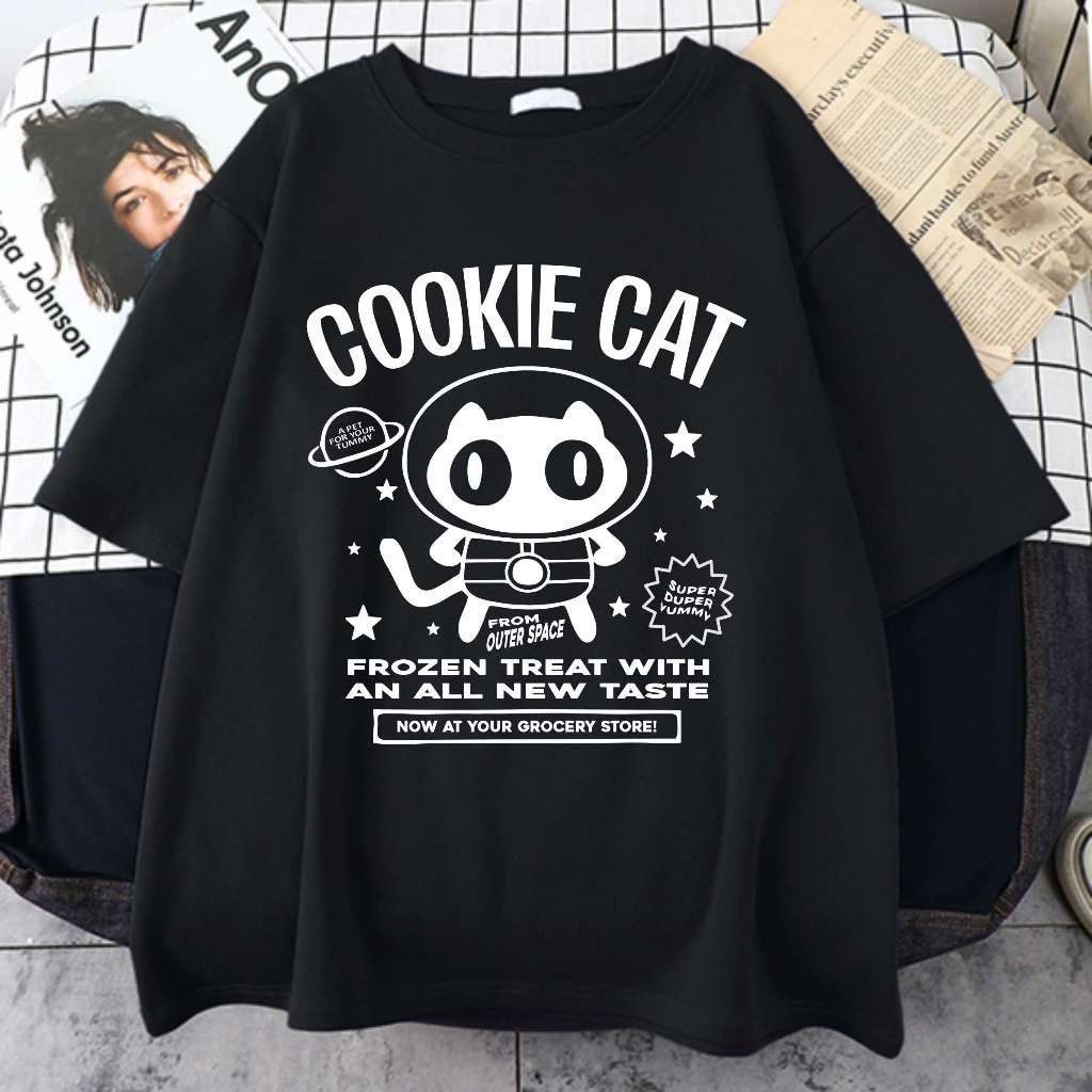 Camiseta Feminina Premium Steven Universe Cookie Cat A Pet For Your Tummy Aesthetic Tumblr, Oversized 100% Algodão