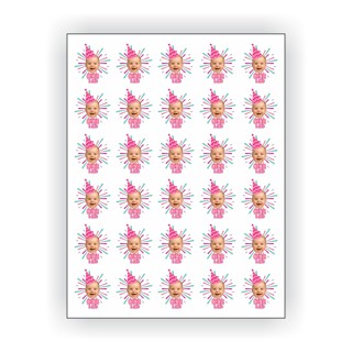 Cartela de Tattoos Personalizadas Aniversário 3 - 23x30cm com 30 un Rosa em Oferta na Shopee