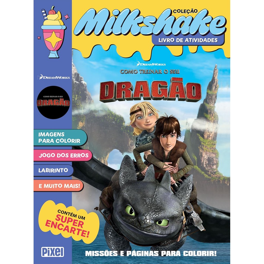 MilkShake | Como Treinar o seu Dragão | Missões e Páginas para Colorir
