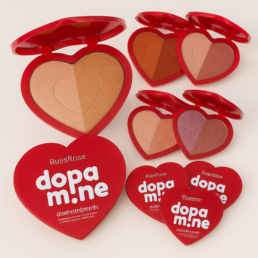 Duo de Iluminador Compacto Dopamine Cupides Radiance RUBY ROSE