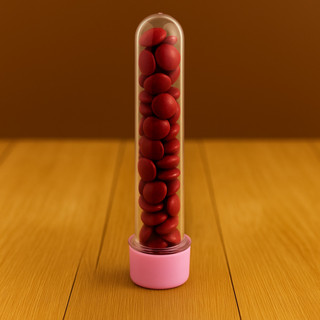 10~50 TUBETE ACRÍLICO LEMBRANCINHAS 13CM COM TAMPA ROSA BEBE em Oferta na Shopee