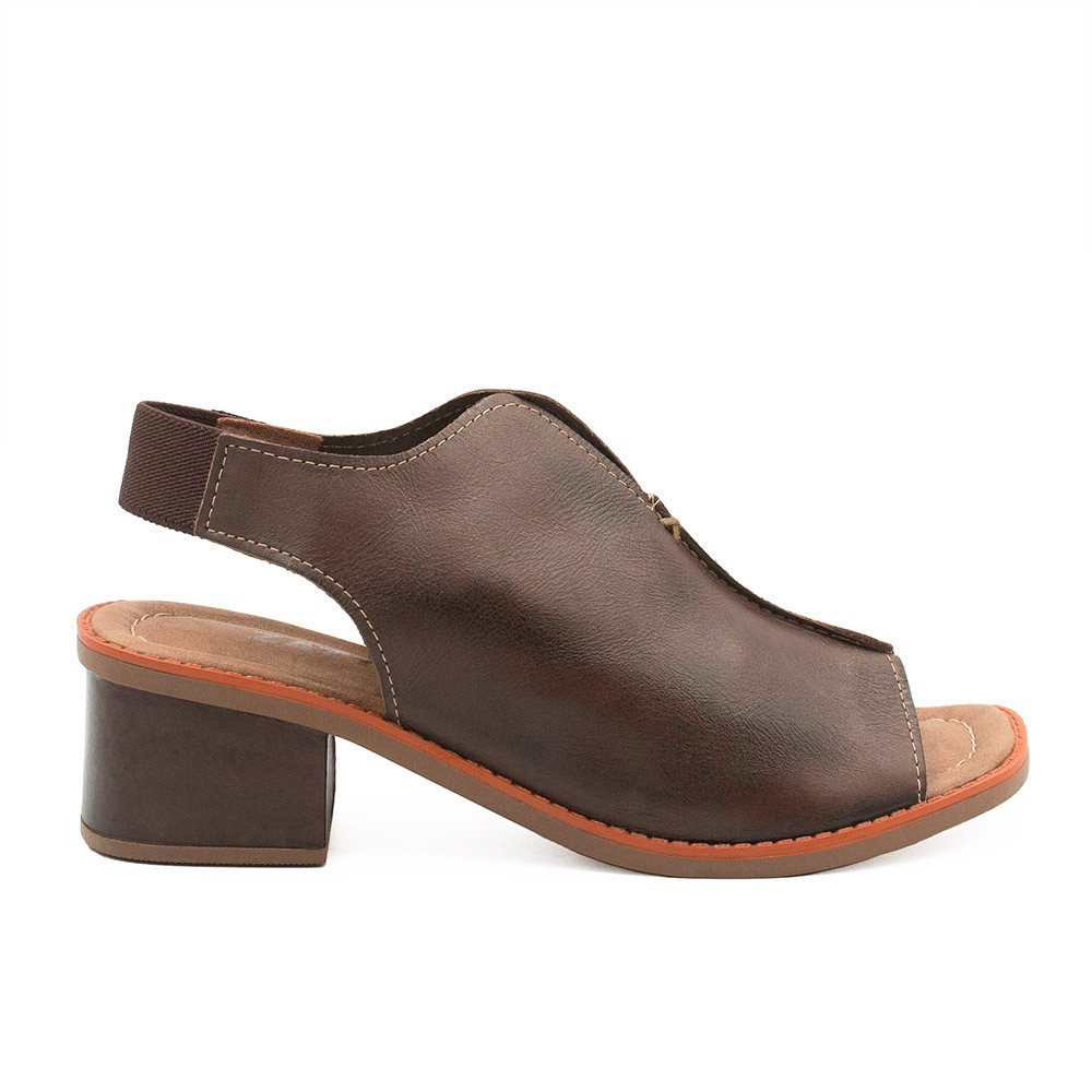 Sandália Zatta Salto Bloco Couro Recorte em Oferta na Shopee