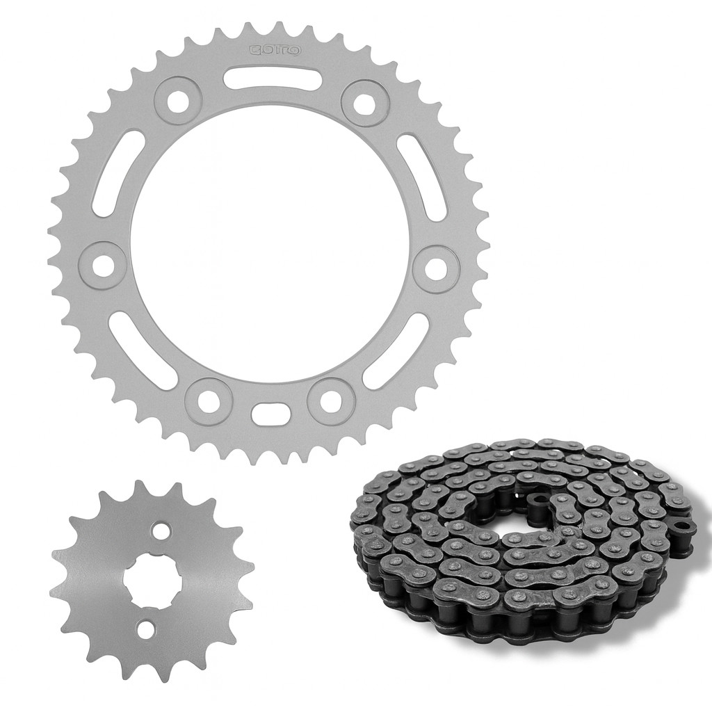 Kit Relação Transmissão Honda NXR 160 Bros / XRE 190 2016 a 2023 – coroa + pinhão + corrente