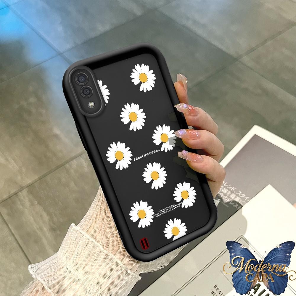 Capa Para Samsung Galaxy A01 Capinha Macio Normal Preto Silicone De Celular Case 5143 TYB em Oferta na Shopee