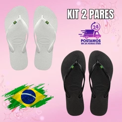 Chinelo Feminino Bandeirinha Slim Original Sandalia De Dedo Verão