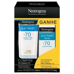 Kit Protetor Solar Corporal Neutrogena Sun Fresh FPS70 200ml Ganhe Facial 40g