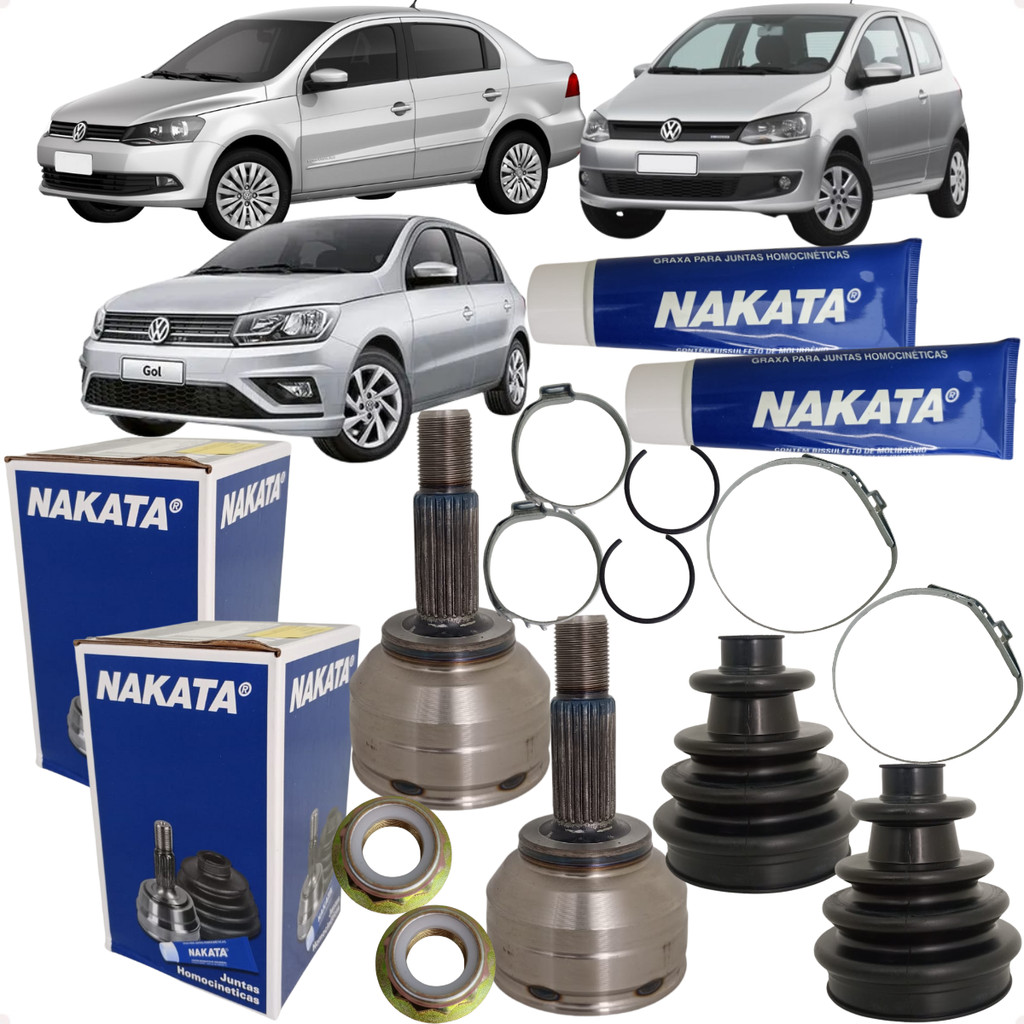 Par Junta Ponteira Homocinética Roda Gol G5 G6 G7 G8 Fox Voyage 1.0 2010 a 2023 Nakata em Oferta na Shopee
