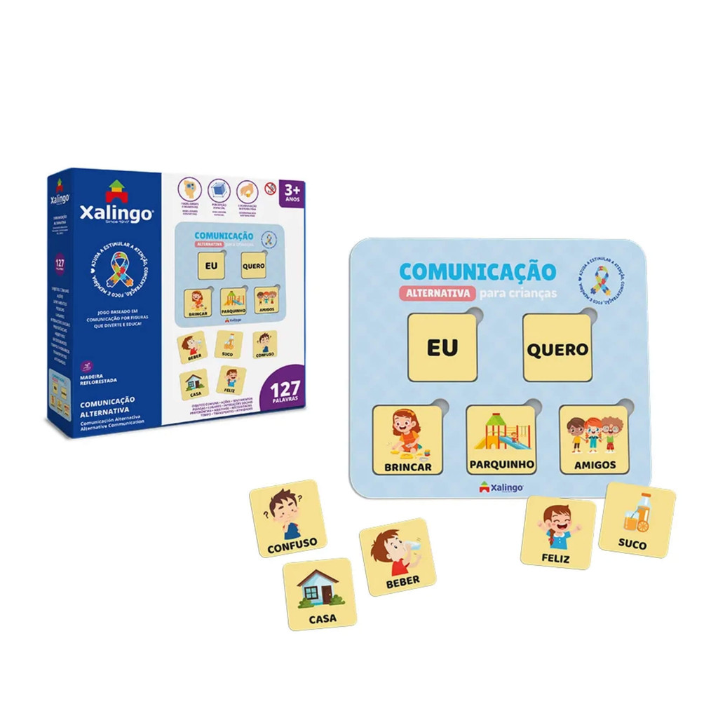 Jogo Educativo Comunicação Alternativa 127 Peças Xalingo - 12310 em Oferta na Shopee